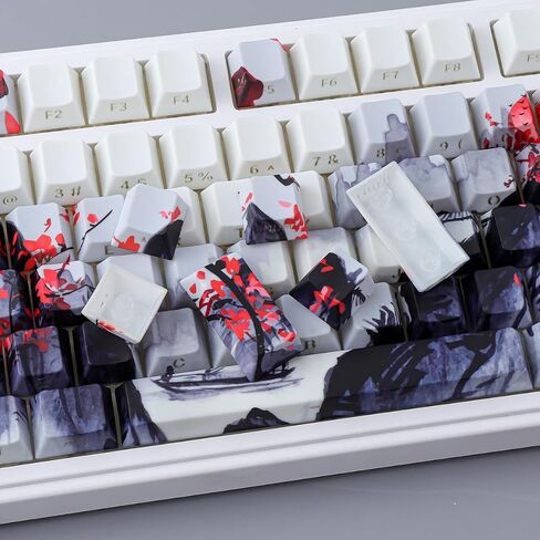 JOMKIZ Custom Keycaps, Cherry Profile PBT Ink Painting Side-Printed 130-Key in Saudi Arabia