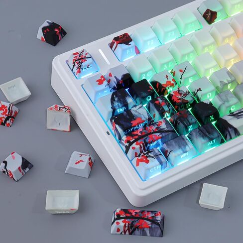 JOMKIZ Custom Keycaps, Cherry Profile PBT Ink Painting Side-Printed 130-Key in Saudi Arabia
