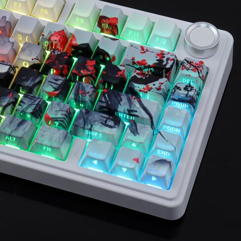 JOMKIZ Custom Keycaps, Cherry Profile PBT Ink Painting Side-Printed 130-Key in Saudi Arabia