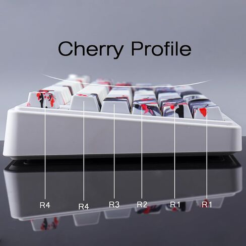 JOMKIZ Custom Keycaps, Cherry Profile PBT Ink Painting Side-Printed 130-Key in Saudi Arabia