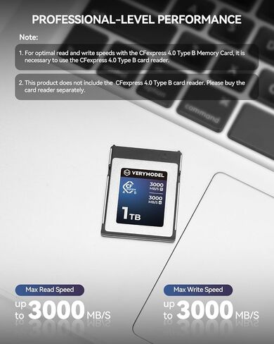 980GB CFexpress 4.0 Type B Card, 3000/3000MB/s R/W, 8K RAW Video in Saudi Arabia