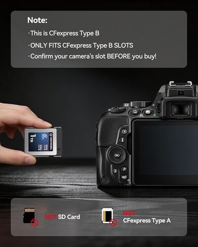 980GB CFexpress 4.0 Type B Card, 3000/3000MB/s R/W, 8K RAW Video in Saudi Arabia