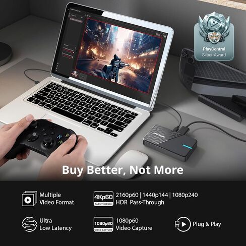 بطاقة التقاط العبور AVerMedia 4K + حزمة كاميرا ويب بدقة 1080 بكسل in Kuwait