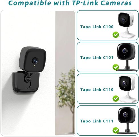 Introducing Adhesive Camera Mount,Fit for Tapo Link Indoor Security Camera C100 /C110,No Drill No Screw Mounting Bracket,No Damage to House Mount Holder,Black,2Pack (Cameras NOT Included) in Saudi Arabia