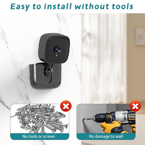 Introducing Adhesive Camera Mount,Fit for Tapo Link Indoor Security Camera C100 /C110,No Drill No Screw Mounting Bracket,No Damage to House Mount Holder,Black,2Pack (Cameras NOT Included) in Saudi Arabia