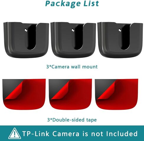 Introducing Adhesive Camera Mount,Fit for Tapo Link Indoor Security Camera C100 /C110,No Drill No Screw Mounting Bracket,No Damage to House Mount Holder,Black,2Pack (Cameras NOT Included) in Saudi Arabia