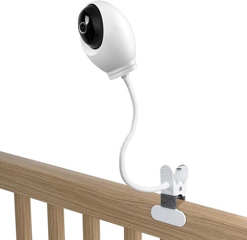Clip Clamp Mount Compatible with TP-Link Tapo 4K Pan/Tilt Indoor Security Camera, Flexible Twist Gooseneck Mounting Bracket No Tools or Wall Damage Required (White) in Kuwait