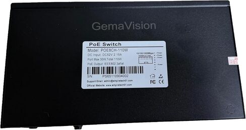 110W 8CH Full Gigabit Unmanaged PoE Switch Support IEEE 802.3 af/at PoE Standard, Plug-and-Play, 30W Max Power Per Port,POE8CH-110W in Saudi Arabia