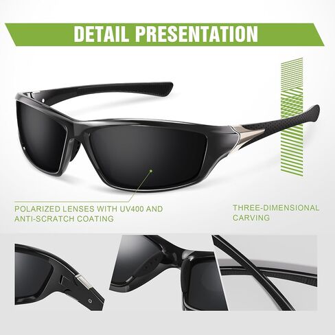 Wrap Around+Polarized Sports Sunglasses, Better in Bundle! in Saudi Arabia