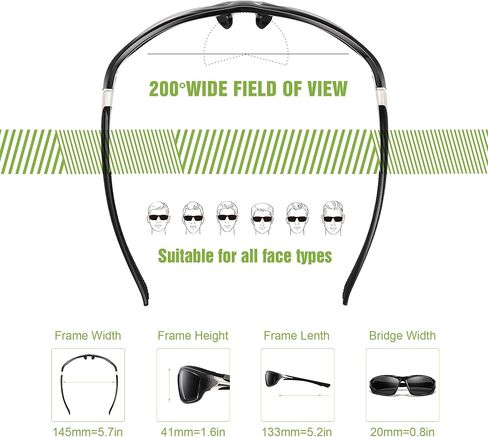 Wrap Around+Polarized Sports Sunglasses, Better in Bundle! in Saudi Arabia