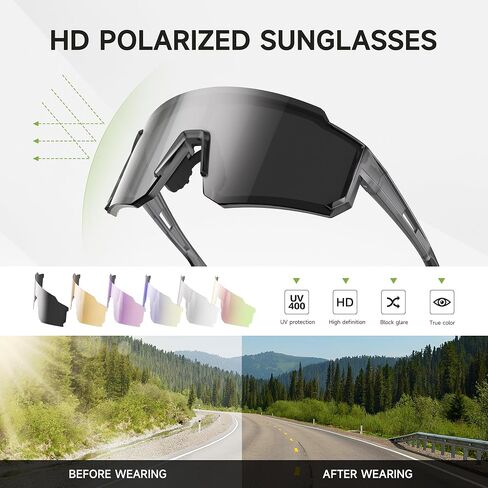 Wrap Around+Polarized Sports Sunglasses, Better in Bundle! in Saudi Arabia