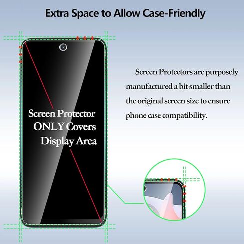 [3 Pack] Designed for Motorola Moto G play (2024) Screen Protector. Tempered glass film specially .anti-breakage. anti-scratch .no bubbles .9H hardness .with for Moto G play (2024) phone flim in Saudi Arabia