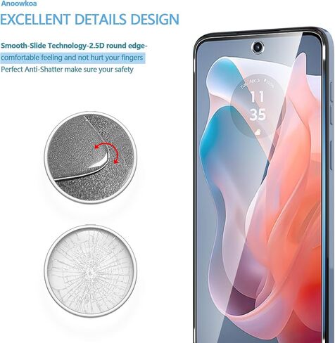 [3 Pack] Designed for Motorola Moto G play (2024) Screen Protector. Tempered glass film specially .anti-breakage. anti-scratch .no bubbles .9H hardness .with for Moto G play (2024) phone flim in Saudi Arabia