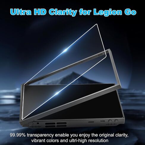 RGEEK 3-Pack Legion Go Screen Protector, Ultra HD Glass Protector 9H Hardness with Easy Install Frame Scratch Resistant Tempered Glass for Lenovo Legion Go, Come with Toolkits in Kuwait