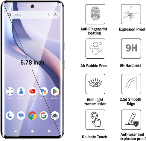 2 Pack 3D Compatible with BLU Bold N4 5G Screen Protector,3D Full Coverage 9H Tempered Glass Film,HD Clear Scratch Resistant,Bubble-Free for BLU Bold N4 5G Screen Protector in Saudi Arabia