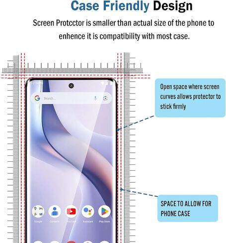 2 Pack 3D Compatible with BLU Bold N4 5G Screen Protector,3D Full Coverage 9H Tempered Glass Film,HD Clear Scratch Resistant,Bubble-Free for BLU Bold N4 5G Screen Protector in Saudi Arabia