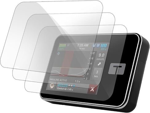 4 Pcs Flexible Nano Glass Screen Protector Compatible with Tandem tSlim X2 Insulin Pumps, Anti Scratch & Anti Fingerprint in Kuwait