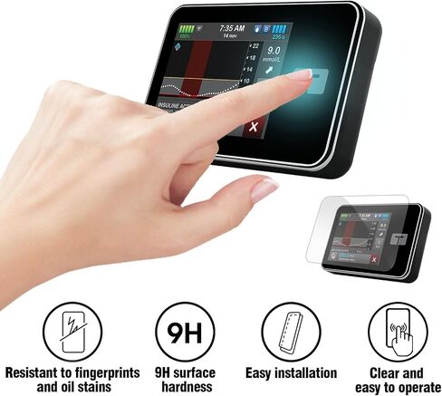 4 Pcs Flexible Nano Glass Screen Protector Compatible with Tandem tSlim X2 Insulin Pumps, Anti Scratch & Anti Fingerprint in Kuwait