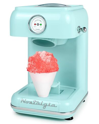 Nostalgia Snow Cone Shaved Ice Machine - Retro Table-Top Slushie Machine - Includes 1 Reusable Plastic Cup - Aqua in Kuwait