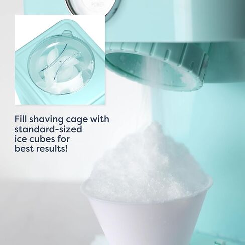 Nostalgia Snow Cone Shaved Ice Machine - Retro Table-Top Slushie Machine - Includes 1 Reusable Plastic Cup - Aqua in Kuwait
