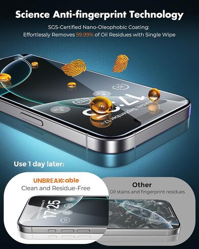 UNBREAKcable iPhone 16 Pro Max Full-Coverage Screen Protector - 3 Pack in Saudi Arabia
