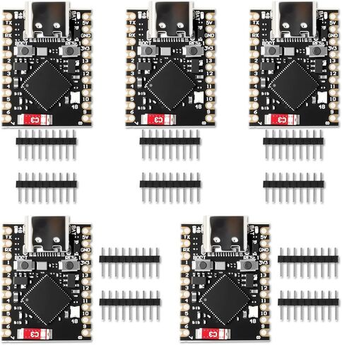 for ESP32-S3 Mini Development Board, Compact WiFi & Bluetooth IoT Module, 160MHz 32-Bit Processor, 2.4GHz Wireless, Low Power, Multiple GPIO Interfaces, Compatible with Arduino IDE (3 Pack) in Saudi Arabia