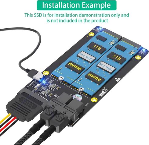 Double NVMe Disk to Two SFF 8643 Port Adapter Card for Disk Expansion Supports 2230/2242/2260/2280 Size in Kuwait