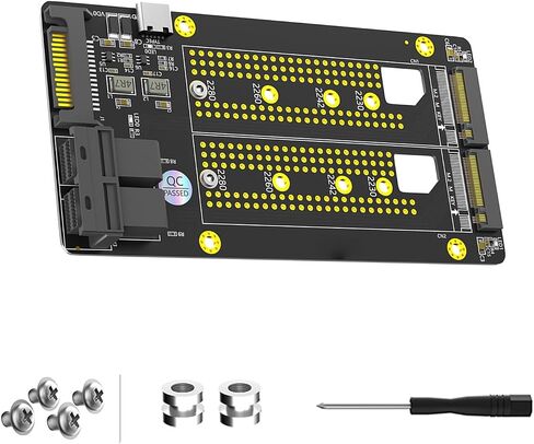 Double NVMe Disk to Two SFF 8643 Port Adapter Card for Disk Expansion Supports 2230/2242/2260/2280 Size in Kuwait