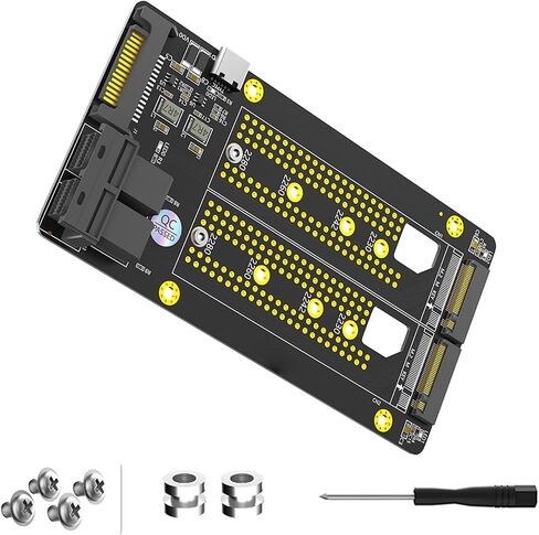 Double NVMe Disk to Two SFF 8643 Port Adapter Card for Disk Expansion Supports 2230/2242/2260/2280 Size in Kuwait