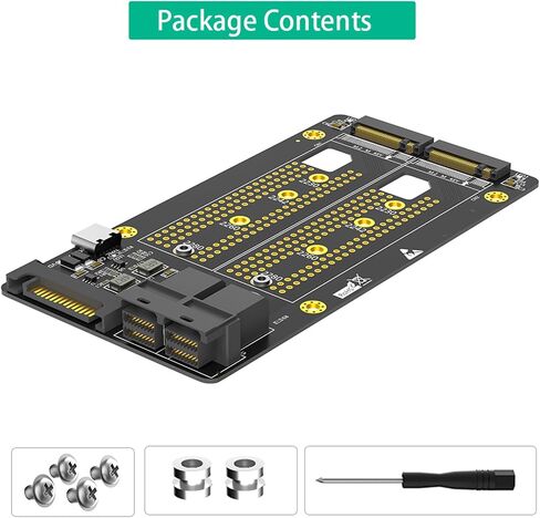 Double NVMe Disk to Two SFF 8643 Port Adapter Card for Disk Expansion Supports 2230/2242/2260/2280 Size in Kuwait