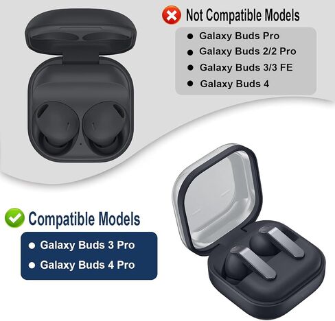 Replacement Eartips for Samsung Galaxy Buds 3 Pro/Galaxy Buds 4 Pro, 3 Pairs Silicone Earbuds Tips (S/M/L), Earbuds Earplug Replacement Accessories with Cleaning Kit-Black in Saudi Arabia
