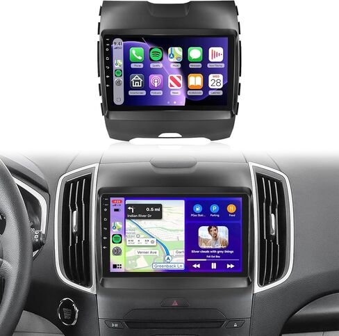 5Ghz WiFi Android 15 Car Radio for Ford Edge 2016-2020,9 Inch HD IPS Screen,32-Bnad EQ,Bluetooth 5.0,Wireless Carplay,Android Auto,Dual USB Port,GPS,HD Backup Camera,2G+64G in Saudi Arabia