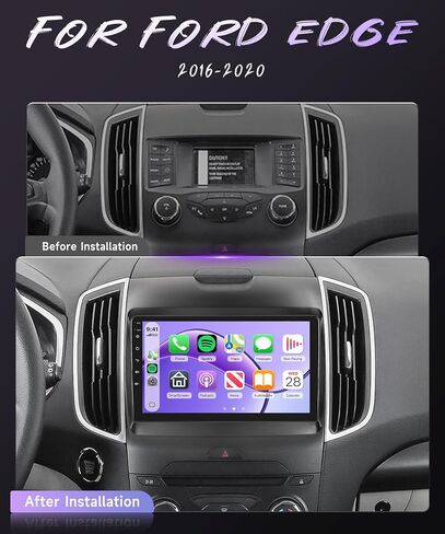 5Ghz WiFi Android 15 Car Radio for Ford Edge 2016-2020,9 Inch HD IPS Screen,32-Bnad EQ,Bluetooth 5.0,Wireless Carplay,Android Auto,Dual USB Port,GPS,HD Backup Camera,2G+64G in Saudi Arabia