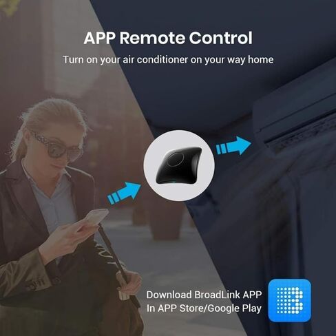 BroadLink RM4 Pro IR/RF Universal Remote with HTS2 Cable, All-in-One Hub, Code-Learning Wi-Fi Remote Control for TV, Air Conditioner, Curtain Motor, Works with Alexa, Google Home. (2.4GHz Wi-Fi Only) in Kuwait