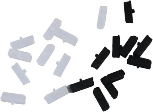 30pcs Silicone DP Anti Dust Plug Cover for Laptop - Dustproof USB Stopper for Display Port Computer Accessories(Black) in Kuwait