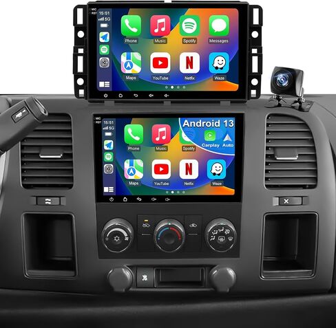 5GWiFi Upgrade Radio for Chevy Silverado 1500 GMC Sierra 1500 2007-2013, Yukon Tahoe 2007-2014, Acadia 2007-2012, Savana Hummer H2 Equinox 8inch Touch Screen Stereo, Carplay Android Auto GPS FM Camera in Saudi Arabia