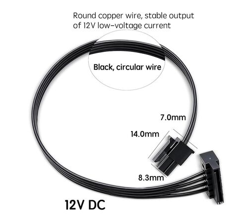 HDD SATA Power Cable Adapter, 15 pin SATA to Small 6-pin ATX Adapter Cable, Compatible Dell Inspiron 3653、3650、3250、3252、3655、3268、3660、3667、3668、V3668 etc. in Saudi Arabia