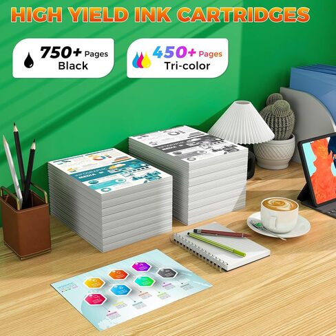 65XL Ink Cartridges Black/Color Combo Pack 2-Pack Compatible for HP 65XL 65 in Saudi Arabia