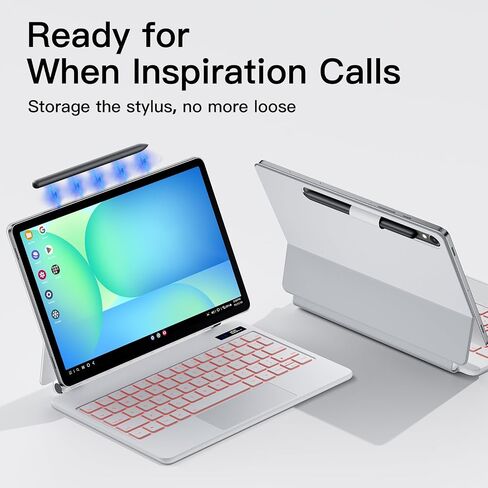 JUQITECH Magic Style Keyboard for Samsung Galaxy Tab 10.9-11" LED Display in Kuwait