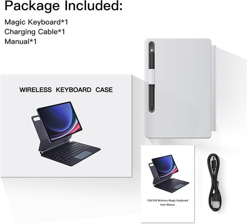 JUQITECH Magic Style Keyboard for Samsung Galaxy Tab 10.9-11" LED Display in Kuwait