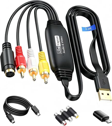 3.3 قدم VHS إلى محول رقمي، بطاقة فيديو Cpture من النوع C/USB 2.0 in Kuwait