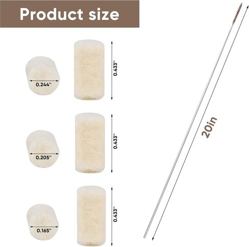 Cleaning Pellets Cleaning Cotton Wool Felt Airgun for Maintenance .22 Caliber 200 Counts with Storage Box, Airgun Cleaning Pellets, Cleaning Wool, with Exclusive .22 Brass Spear-Pointed jags in Saudi Arabia