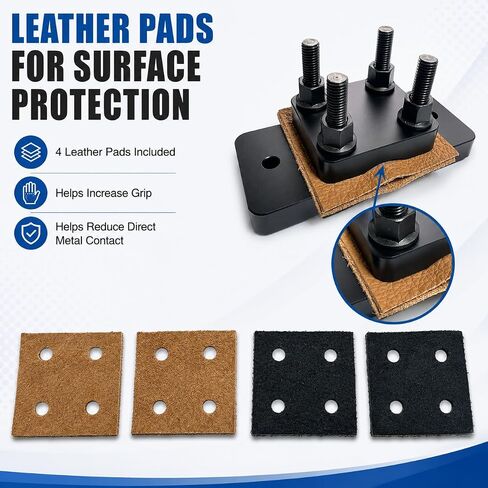 Heavy Duty Barrel Vise Tool, Aluminum Barrel Clamp with Leather Inserts, Non-Marring Bench Vise Clamp, Fits 0.67" to 1.375" Outside Diameter in Saudi Arabia