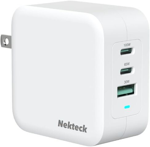 Nekteck 100W 3-Port GaN USB C Charger, PD 3.0 & QC 3.0 Fast Charging in Saudi Arabia