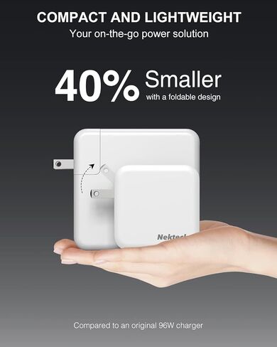 Nekteck 100W 3-Port GaN USB C Charger, PD 3.0 & QC 3.0 Fast Charging in Saudi Arabia