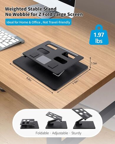 Desk Stand and Bluetooth Keyboard Combo for Samsung Galaxy Z Fold 8 Ultra with 6-in-1 Magnetic Charging Station for Samsung in Kuwait