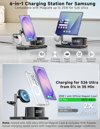 Desk Stand and Bluetooth Keyboard Combo for Samsung Galaxy Z Fold 8 Ultra with 6-in-1 Magnetic Charging Station for Samsung in Kuwait