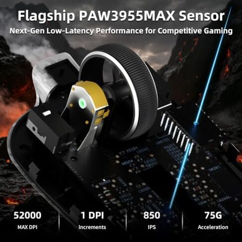 ATTACK SHARK X68 HE & RS3 Ultra Gaming Keyboard and Mouse Combo: 8K Rapid Trigger Keyboard, 63g Lightweight Wireless Mouse with PAW3955MAX, 20000 FPS, 52K DPI, RGB Coiled Cable, CM02 SE Mouse Pad in Kuwait