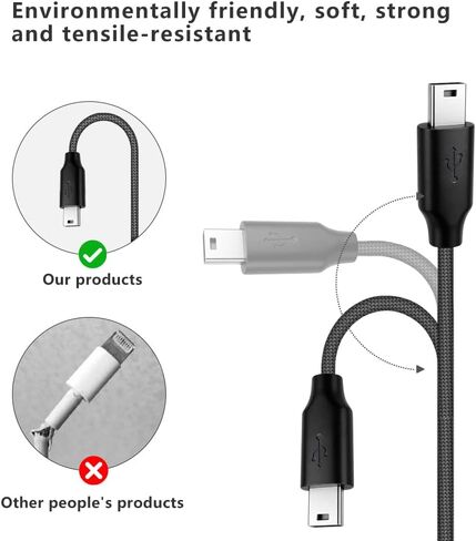 محول USB-C إلى USB صغير لإصدار TI 84 Plus CE/C الفضي، كابل بيانات مضفر لآلات حاسبة Texas Instruments TI-Nspire CX/CX CAS/CX II/CX II CAS، TI-89 تيتانيوم، TI-83/85 in Kuwait