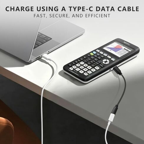 محول USB-C إلى USB صغير لإصدار TI 84 Plus CE/C الفضي، كابل بيانات مضفر لآلات حاسبة Texas Instruments TI-Nspire CX/CX CAS/CX II/CX II CAS، TI-89 تيتانيوم، TI-83/85 in Kuwait